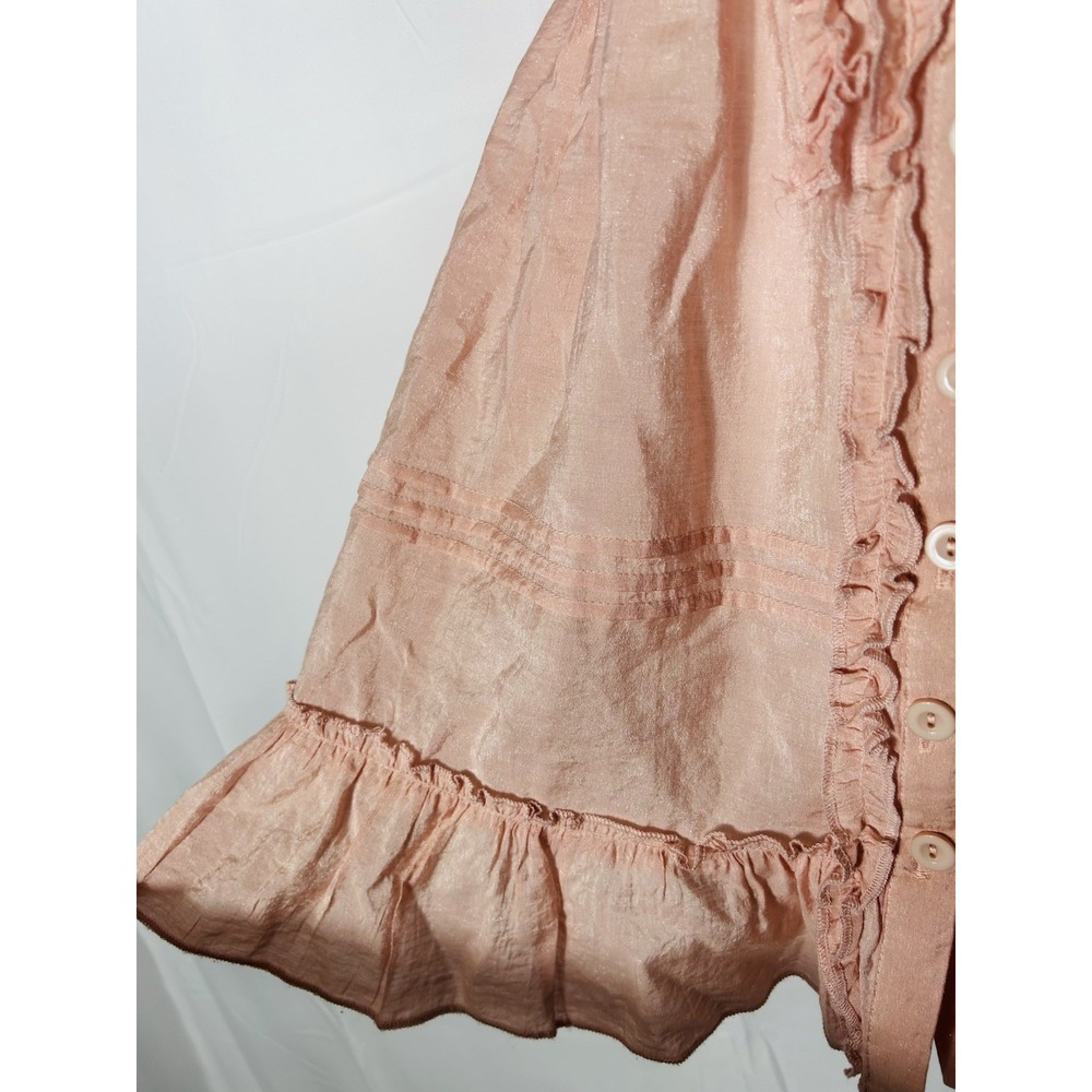 Vintage Wet Seal Womens Y2K Babydoll Top Size XL Preppy Coquette Feminine Ruffle - Picture 4 of 14